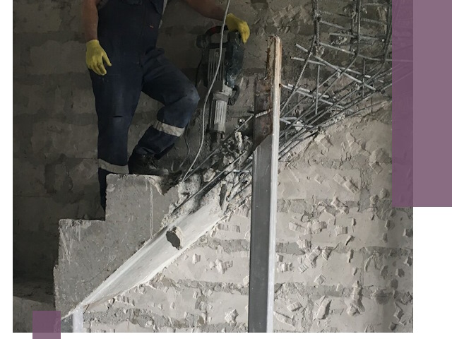 Демонтаж металлических и бетонных лестниц в Угличе