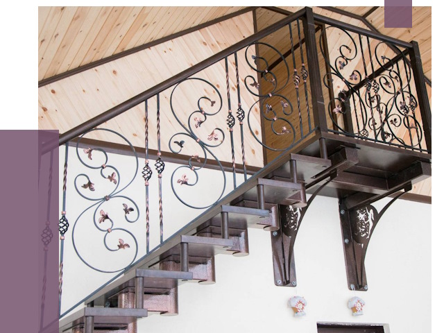 Кованые лестницы в Угличе от 81276 руб. под ключ