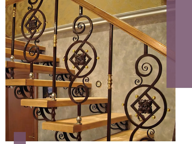 Изготовление кованых лестниц под ключ в Угличе