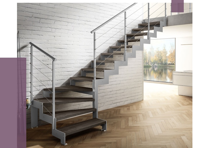 Г-образные лестницы под ключ в Угличе от 37773 руб. | ПРОЛЁТ-Глч