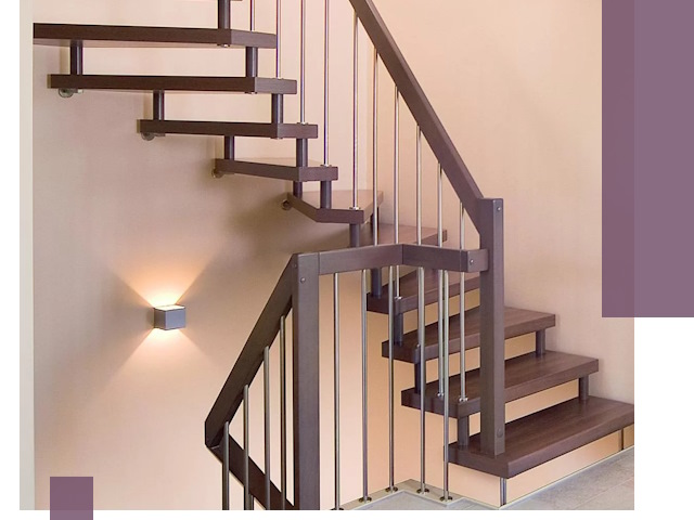 Изготовление лестниц на больцах в Угличе под ключ