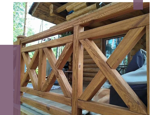 Деревянные перила под ключ в Угличе от 7815 руб. 