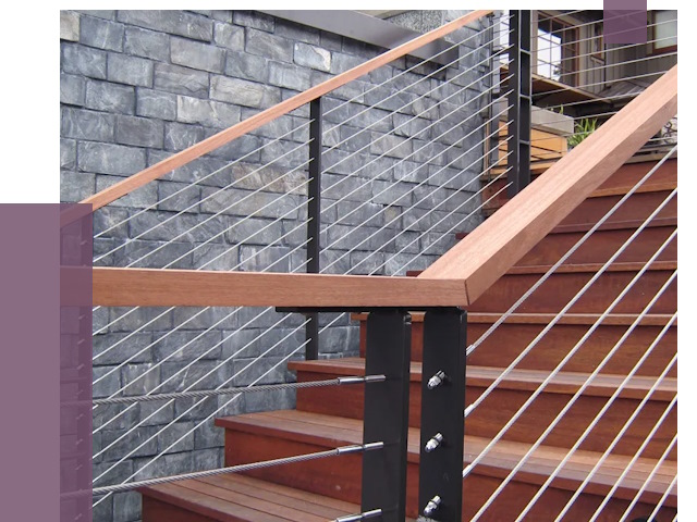 Тросовые перила под ключ в Угличе от 7919 руб. 