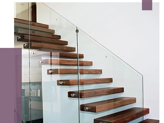 Стеклянные перила для лестницы в Угличе от 15109 руб.