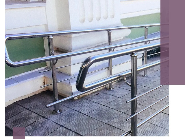 Ограждения пандусов из металла и нержавейки в Угличе