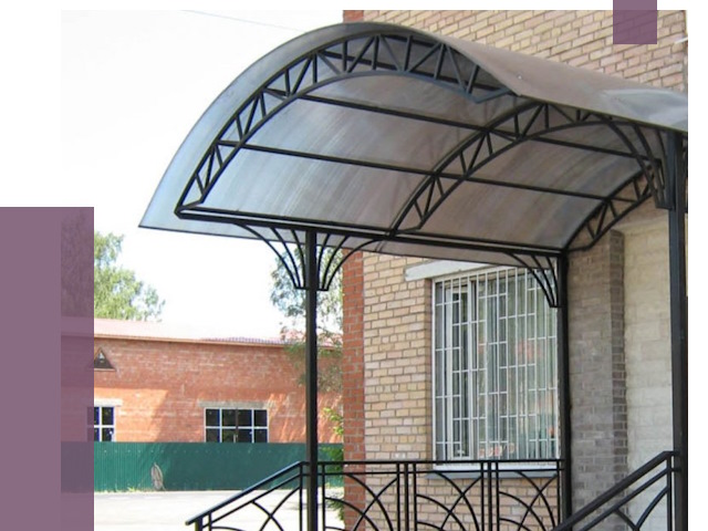 Металлические навесы и козырьки в Угличе от 13025 руб.