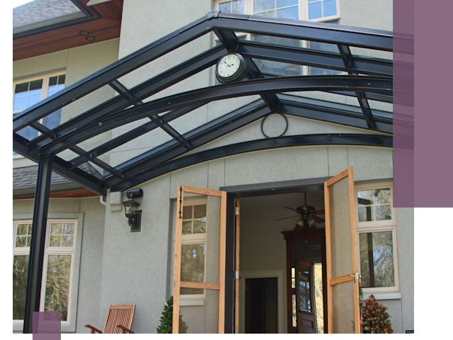 Изготовление и монтаж навесов и козырьков в Угличе