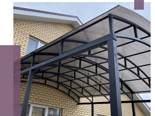 Монтаж козырьков в Угличе от 11723 руб. | ПРОЛЁТ-Глч