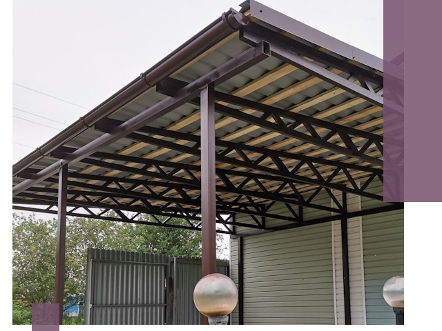 Навесы под ключ в Угличе: изготовление, монтаж и гарантия