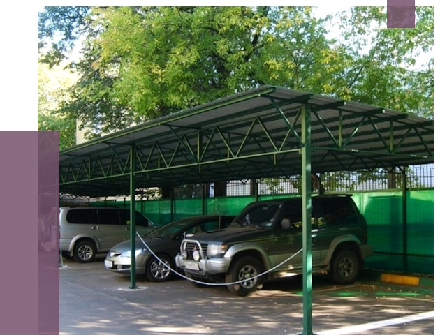 Навесы для парковки в Угличе от 81797 руб. заказать | ПРОЛЁТ-Глч