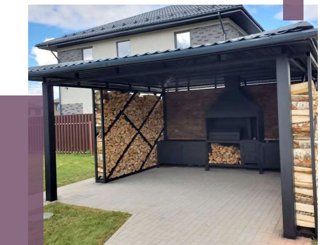 Навесы для барбекю в Угличе от 12973 руб. под ключ | ПРОЛЁТ-Глч