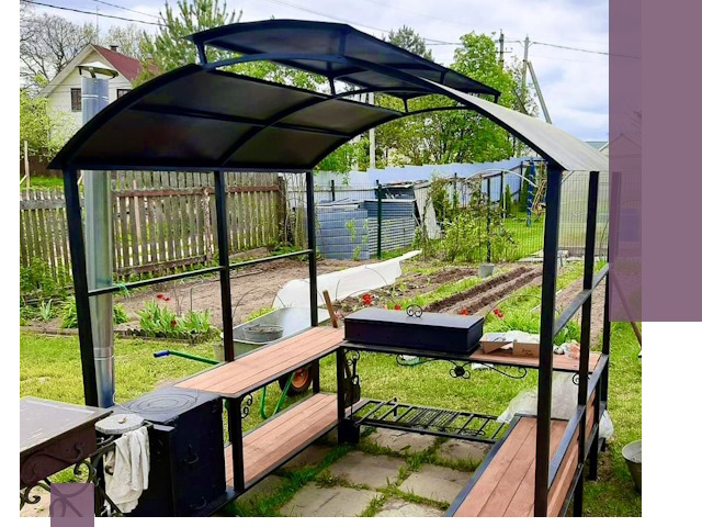 Навесы для барбекю в Угличе: изготовление, монтаж и демонтаж