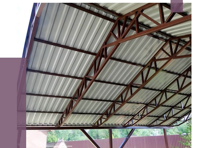 Навесы из профнастила в Угличе от 7502 руб. | ПРОЛЁТ-Глч