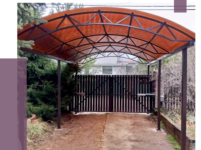 Арочные навесы в Угличе от 12973 руб. — изготовление и монтаж | ПРОЛЁТ-Глч