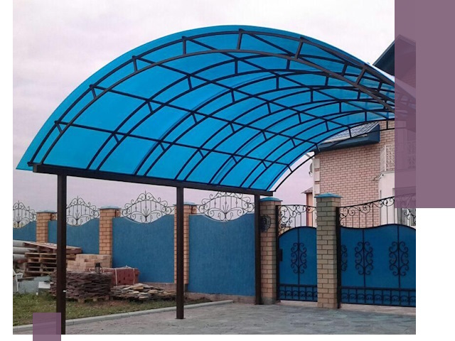 Арочные навесы под ключ в Угличе — изготовление и монтаж