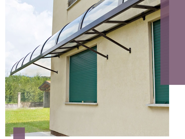 Козырьки над окнами в Угличе — изготовление и монтаж по выгоде