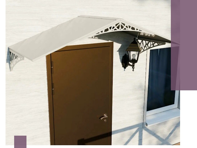 Металлические козырьки на входы и террасы в Угличе