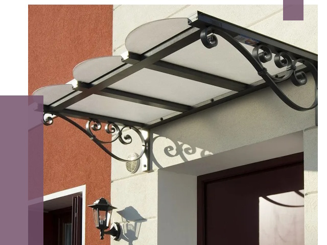 Односкатные козырьки в Угличе от 8544 руб.  | ПРОЛЁТ-Глч