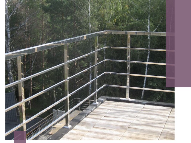 Парапеты из нержавеющей стали в Угличе — изготовление и монтаж